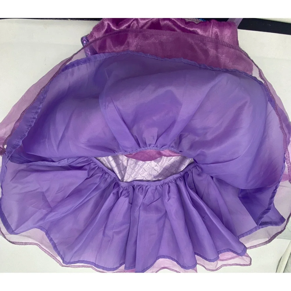 Teetot & Co Mermaid Princess Costume Dress Purple Turquoise Kids Size 3-4